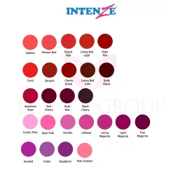 Intenze (красный - розовый) оттенки пигментов 30мл.
