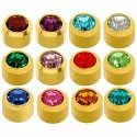 Caflon® sterile gold plated colourful earrings kit (12 pairs)