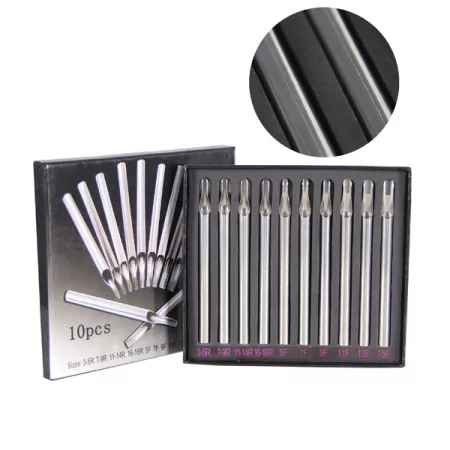 Double arc Tattoo Stainless Steel Tips (10pcs.)