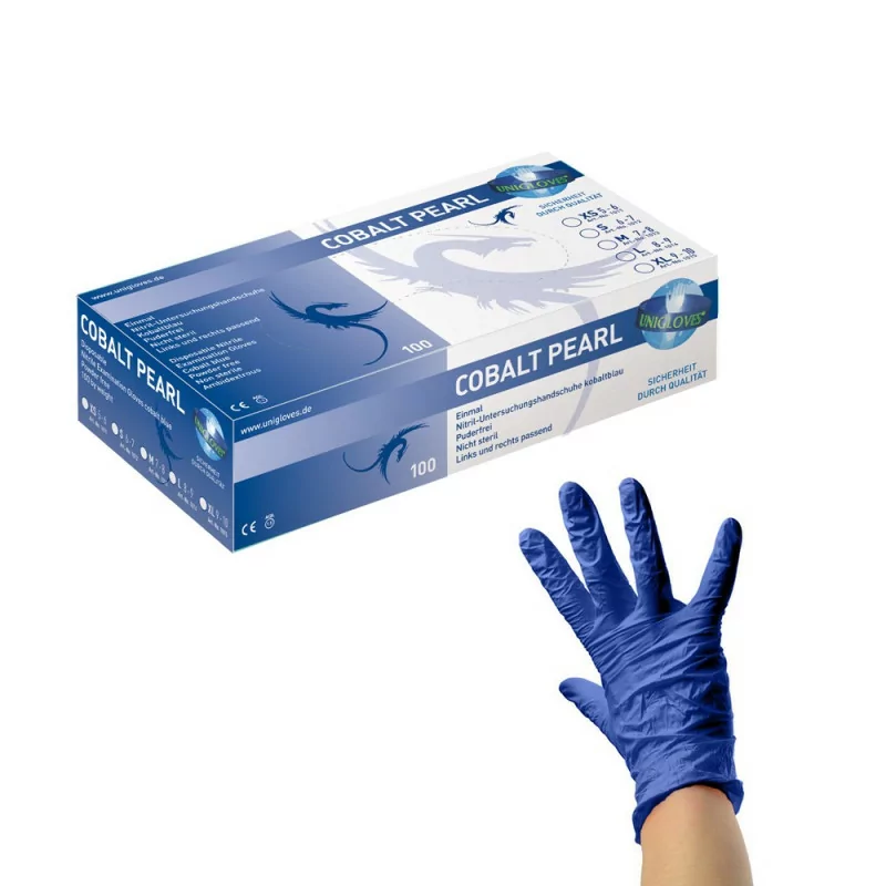 Cobalt Pearl Nitrila Cimdi (XS - S - M)