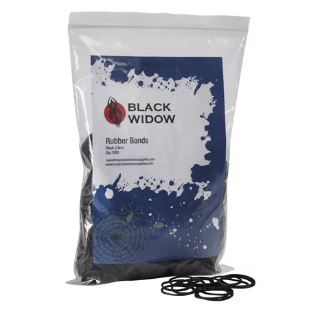 Black Widow Rubber Bands Black 2.8cm 1000 pcs Black Widow Rubber Bands Black 2.8cm 1000 pcs