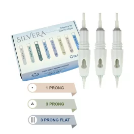 Biotouch SILVERA Machine 1-3 Prong ROUND/3 Prong FLAT Needle Cartridge 1pcs