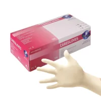 CAREGLOVES латексные перчатки (S-M-L-XL)