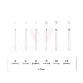 Microblading 3-5-9-17-19-21 R Shadow needle- 0,25mm (1 pcs.)