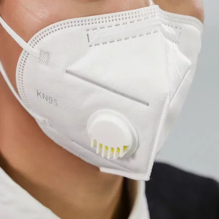 Protective face mask - respirator with valve 4 layers KN95 1pcs.