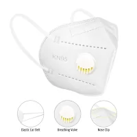 Face mask - respirator with valve 4 layers KN95 1pcs.