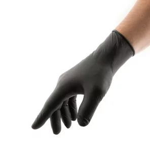 SELECT BLACK Latex Gloves 25 PAIRS (M)