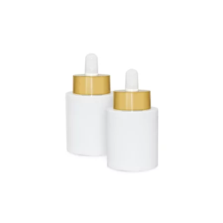 Luxury glass bottle with round dropper pipette
