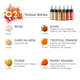 BELLA Nano Pigments Yellow Series Labotāji (20ml.)