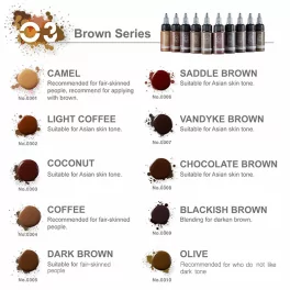 BELLA Nano Pigments Brown Series Для бровей