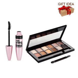 Maybelline The Nudes acu ēnu palete + Maybelline Lash Sensational skropstu tuša