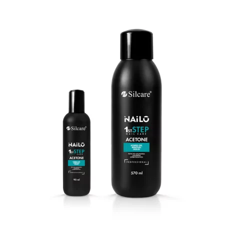 Silcare NAILO Nagu tīrīšanas līdzeklis ar acetonu (90ml/570ml)
