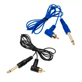 Провод контактный RCA - угловой 1 шт. (голубовато-черный)