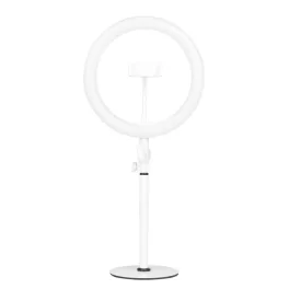 LED gredzenu lampa 10" 8W ar turētāju tālrunim