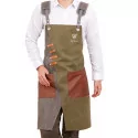 Canvas Apron With Leather Pockets