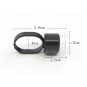 Disposable Ink Cup Ring With Sponge (Pink/Black)