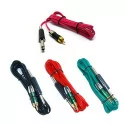 Silikona RCA kabelis Highline 2m (zils/sarkans/rozā/zaļš)