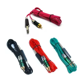 Silikona RCA kabelis Highline 2m (zils/sarkans/rozā/zaļš)