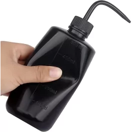 Black Plastic Wash Bottle (500ml)