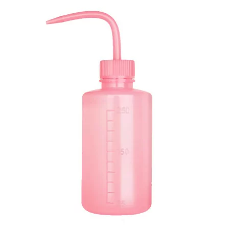 Розовая пластиковая бутылка для мытья (250ml)