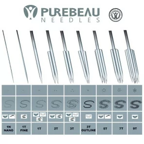 Purebeau Precision T-Needles 1T 2T 3T 5T 7T 9T