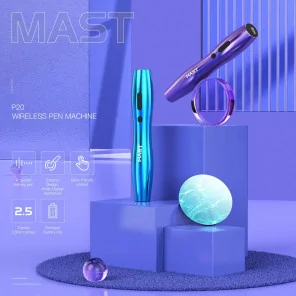 Mast P20 Беспроводная машина для татуировки и PMU (серебристый/розовый/фиолетовый)