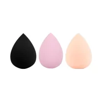 Skin Monarch Raindrop Shape Sponge (Black/Pink/Beige)