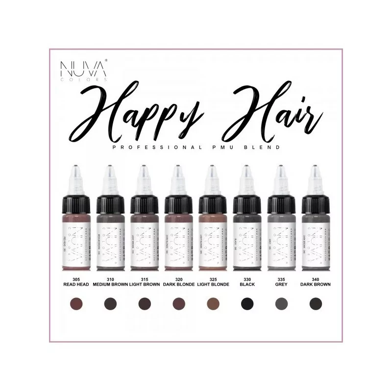 Nuva Colors Happy Hair SMP pigmentu komplekts (8x15ml) REACH Approved