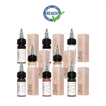 Nuva Colors Advanced Areola pigmentu komplekts (8x15ml) REACH Approved