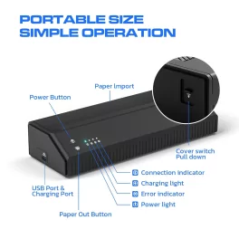 Stigma Termopapīra Bluetooth Printeris Ar Tetovējumu