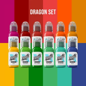World Famous Tattoo Ink Dragon Pigment Set (12x30ml)