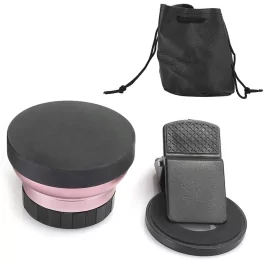 Mobile Phone Wide Angle And Macro Camera Lens (Pink)