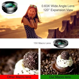 Piespraužams Objektīvu Komplekts Mobilajam Tālrunim 3 Vienā
