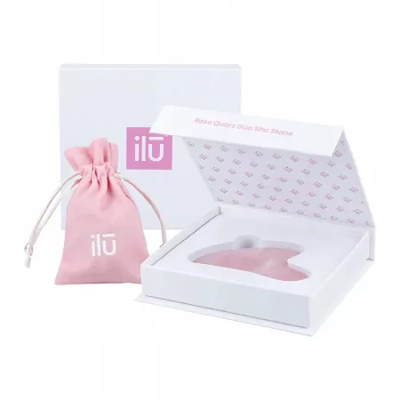 ILU Rose Quartz GUA SHA Камень для массажа