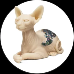 Tattooable Silicone Sphynx Cat