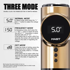 Mast Archer 5 Star Wireless Dotwork Tattoo Machine Pen 3.5mm Stroke