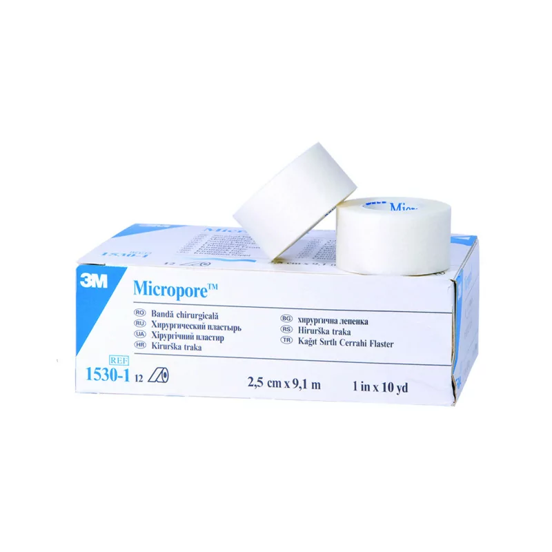3M Клейкая микропористая лента (1.25/2.5/5.0см x 9.1м)