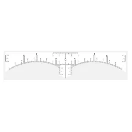 Disposable Eyebrow Ruler Sticker Līmējošais uzacu lineāls (50vnt)