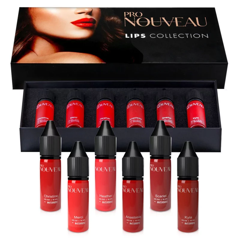 Pro Nouveau Lip Collection By Intenze Пигменты для губ (6x15мл)