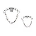 Tитановая Cерьга Chain Dangle
