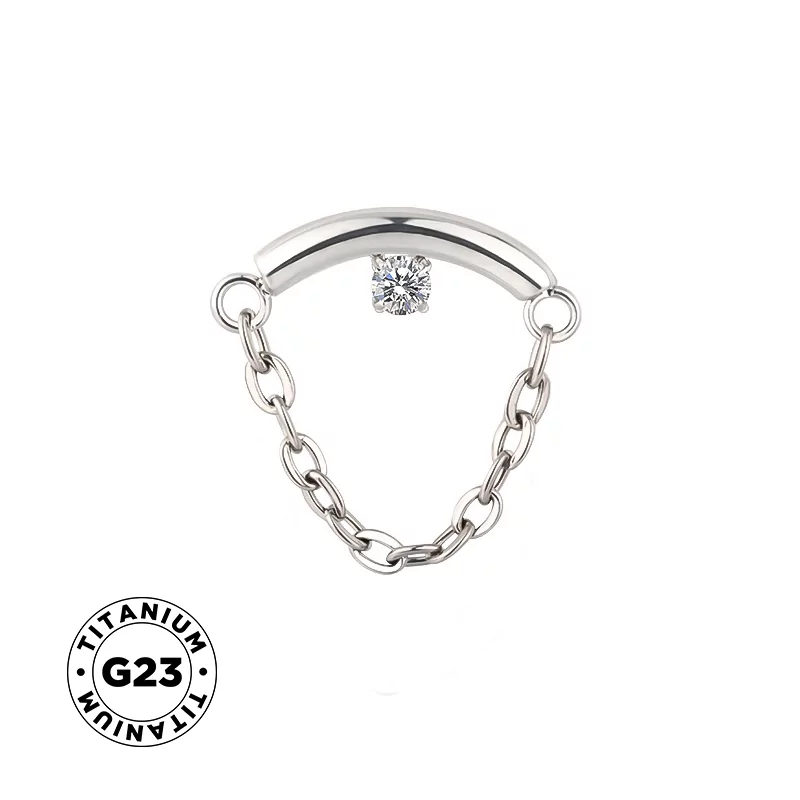 Tитановая Cерьга Chain Dangle
