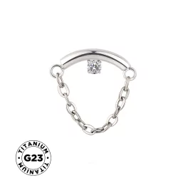 Tитановая Cерьга Chain Dangle