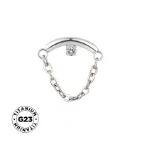 Tитановая Cерьга Chain Dangle