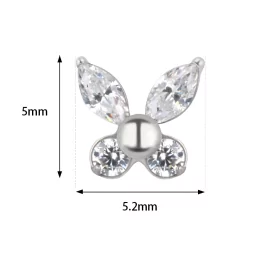 Titanium ring Butterfly