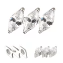 Titanium ring Diagonal Marquise