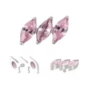 Титановая Cерьга Diagonal Marquise