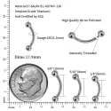 Titan Curved Barbell For Piercing