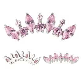 Титановая Cерьга Round And Marquise