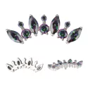 Титановая Cерьга Round And Marquise