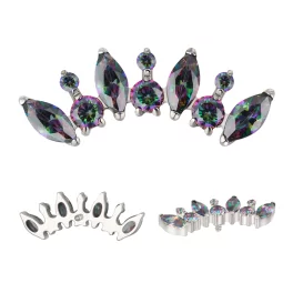Titanium ring Round And Marquise